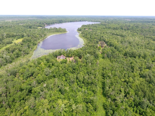 3718 Big Mcgraw Rd, Blaine Twp, WI 54830 - aerial view of a heavily wooded area and a nearby body of water