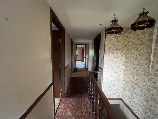 241 S Street W, Amery, WI 54001 - hall featuring an upstairs landing