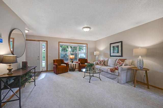 927 Charles Ave, Saint Paul, MN 55104 - living room with carpet floors and a textured ceiling
