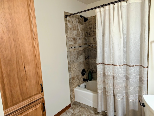 1541 282nd Ln NW, Isanti Twp, MN 55040 - full bath with shower / tub combo and tile patterned floors