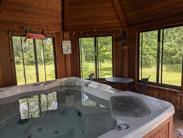 1541 282nd Ln NW, Isanti Twp, MN 55040 - sunroom with a jacuzzi
