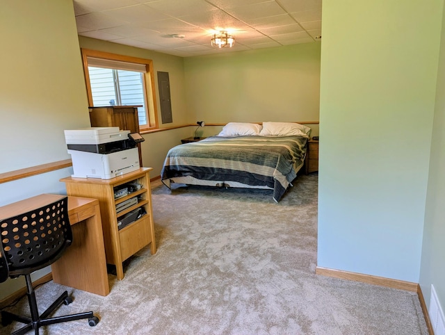 1541 282nd Ln NW, Isanti Twp, MN 55040 - bedroom with light carpet, a drop ceiling, and an office area