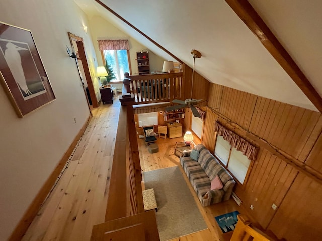 31519 243rd Ave, Moose Creek Twp, MN 56676 - living room with wood finished floors and ceiling fan