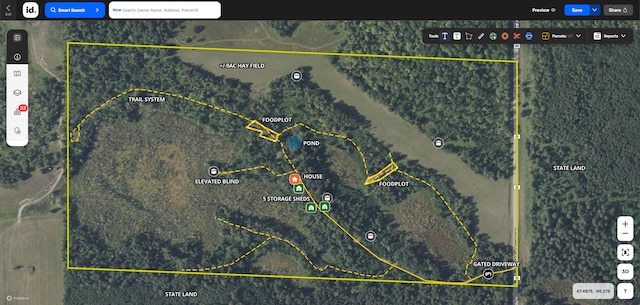 31519 243rd Ave, Moose Creek Twp, MN 56676 - map / location with property parcel outlined