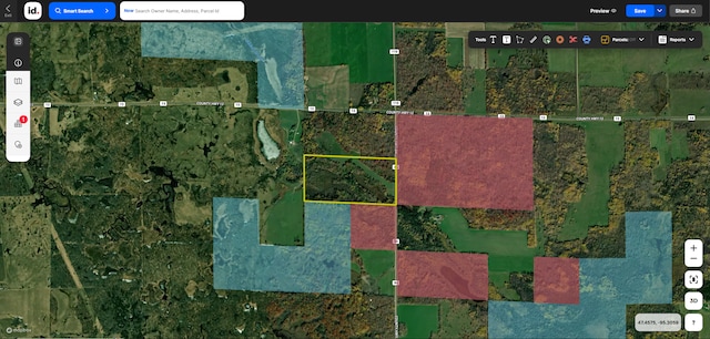 31519 243rd Ave, Moose Creek Twp, MN 56676 - map / location featuring property parcel outlined