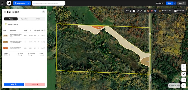 31519 243rd Ave, Moose Creek Twp, MN 56676 - map / location with property boundaries highlighted