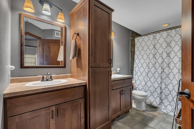 617 Knights Ct, Sartell, MN 56377 - full bathroom with vanity and a shower with shower curtain