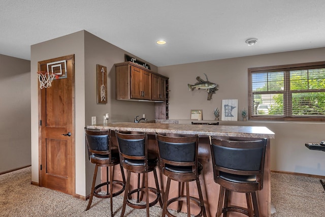 617 Knights Ct, Sartell, MN 56377 - indoor bar featuring light carpet and recessed lighting