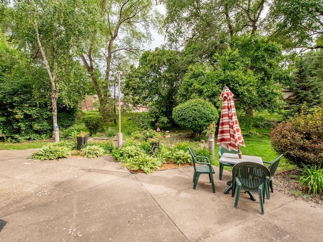 10 Windsor Ct Unit 205, New Brighton, MN 55112 - view of patio / terrace with view of wooded area