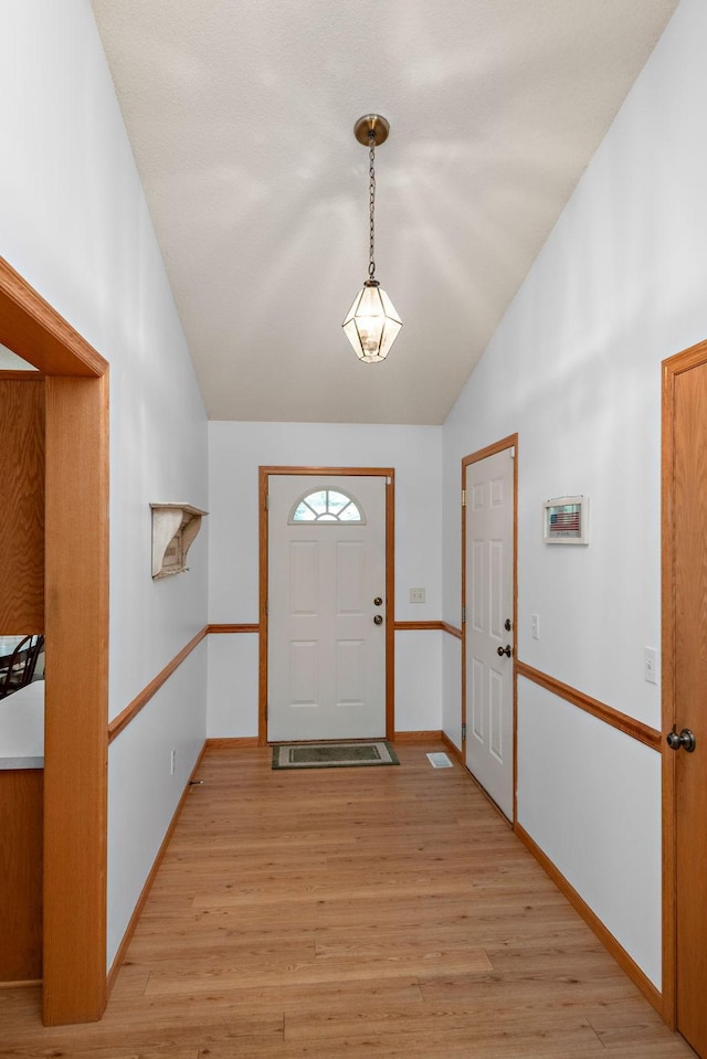 13019 Brookside Ln N, Rogers, MN 55374 - foyer entrance featuring vaulted ceiling and light wood-style floors