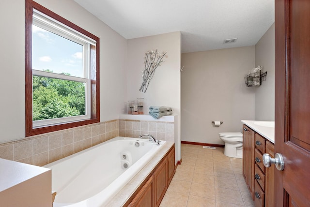 11608 21st St NE, Saint Michael, MN 55376 - full bath with vanity, a jetted tub, and tile patterned floors