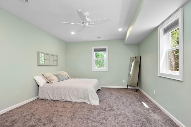 11608 21st St NE, Saint Michael, MN 55376 - carpeted bedroom with recessed lighting and a ceiling fan