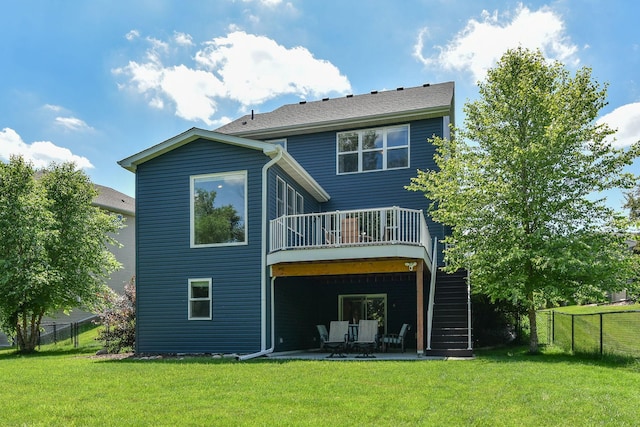 11608 21st St NE, Saint Michael, MN 55376 - rear view of house featuring stairway, a patio, and a wooden deck