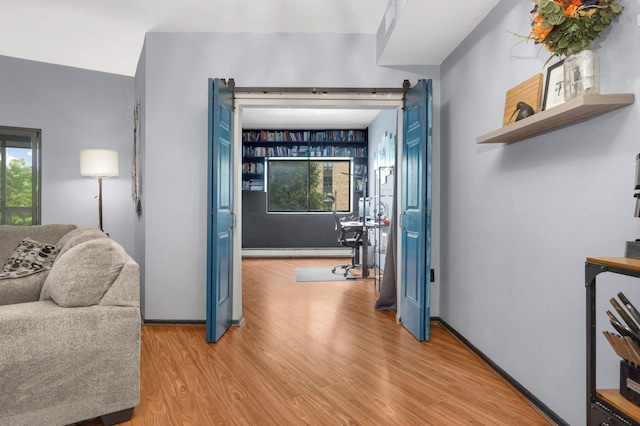2265 Youngman Ave Unit 207E, Saint Paul, MN 55116 - hallway with light wood finished floors and baseboard heating