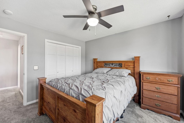 8700 Kilbirnie Ter, Brooklyn Park, MN 55443 - bedroom with carpet floors, a closet, and ceiling fan