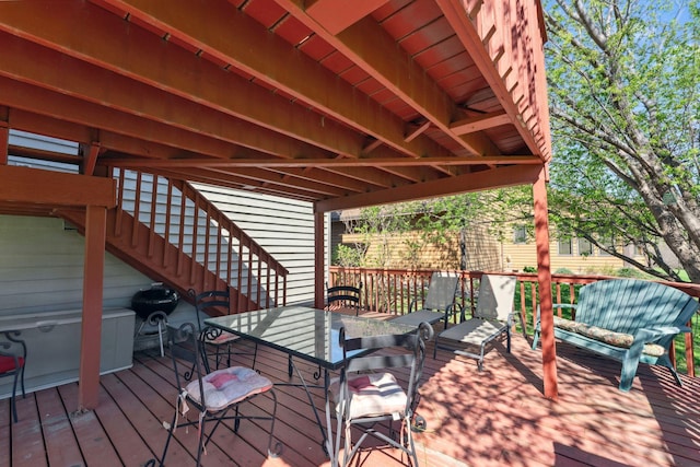 8700 Kilbirnie Ter, Brooklyn Park, MN 55443 - deck with outdoor dining space
