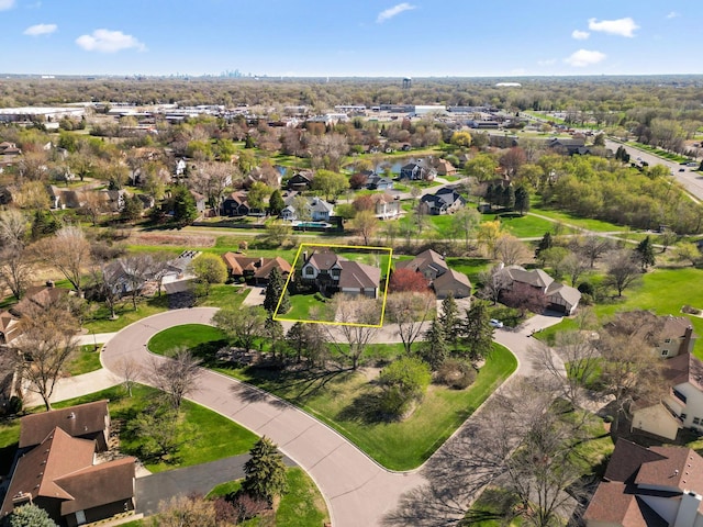 8700 Kilbirnie Ter, Brooklyn Park, MN 55443 - aerial view of residential area featuring property boundaries highlighted