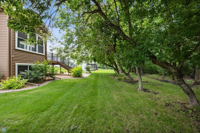 3702 Houkom Dr E, Fargo, ND 58078 - view of green lawn with stairs