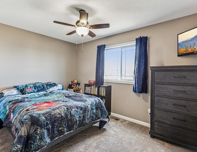 230 Newspaper Run NE, Kimball, MN 55353 - carpeted bedroom with ceiling fan and a textured ceiling