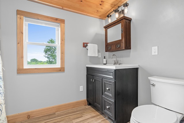 2565 Highland Rd, Minnetrista, MN 55359 - full bath featuring vanity, wood finished floors, and wood ceiling