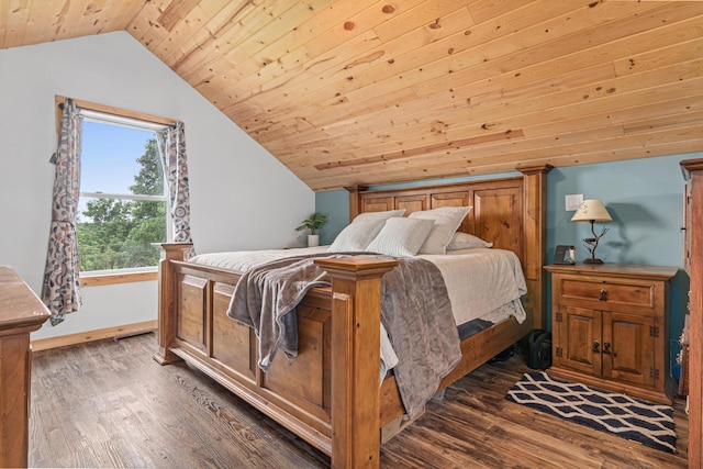 2565 Highland Rd, Minnetrista, MN 55359 - bedroom featuring lofted ceiling, wood finished floors, and wooden ceiling