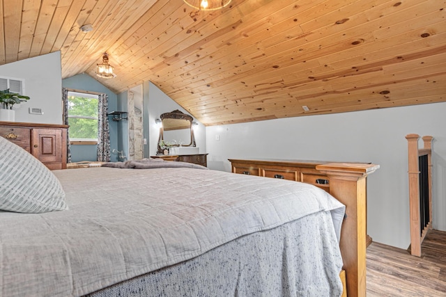 2565 Highland Rd, Minnetrista, MN 55359 - bedroom with wood finished floors, vaulted ceiling, and wood ceiling