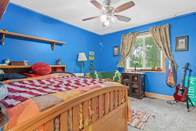 2565 Highland Rd, Minnetrista, MN 55359 - carpeted bedroom featuring baseboards and a ceiling fan