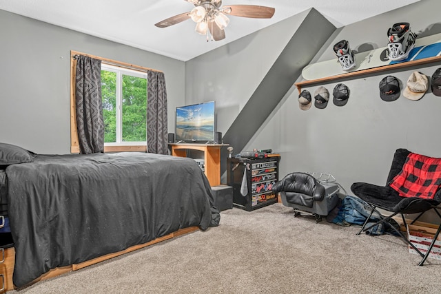 2565 Highland Rd, Minnetrista, MN 55359 - carpeted bedroom featuring ceiling fan
