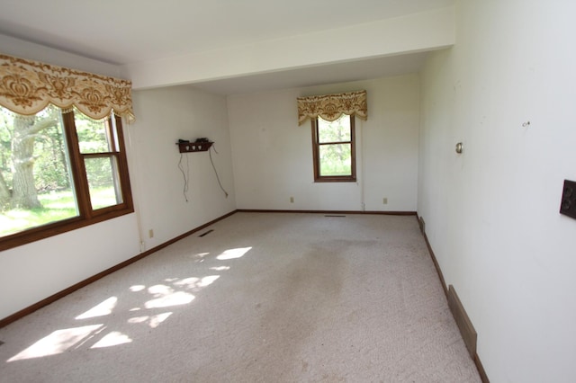 24195 Center St E, Mayfield Twp, MN 56701 - spare room featuring light carpet and baseboards