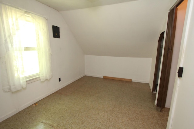24195 Center St E, Mayfield Twp, MN 56701 - bonus room featuring lofted ceiling and light colored carpet