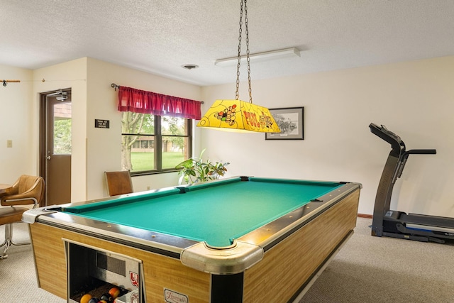 1200 18th Ave NW Unit 132, Austin, MN 55912 - recreation room with carpet, a textured ceiling, and pool table