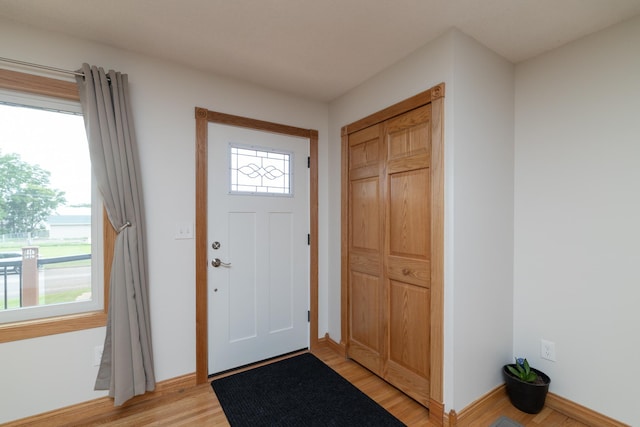 728 Linn St N, Prescott, WI 54021 - foyer entrance featuring light wood-style flooring and baseboards