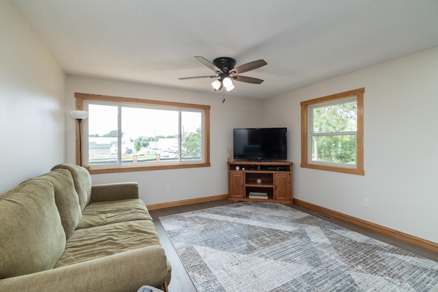 728 Linn St N, Prescott, WI 54021 - living area featuring light wood-type flooring and a ceiling fan