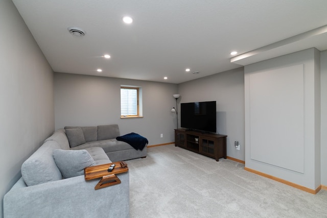 728 Linn St N, Prescott, WI 54021 - living room with recessed lighting and light colored carpet