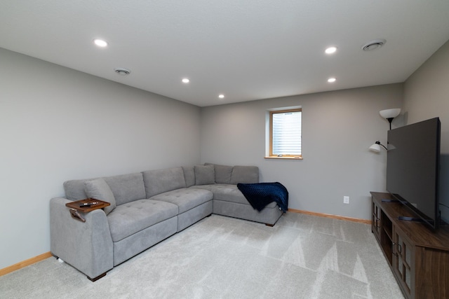728 Linn St N, Prescott, WI 54021 - living area with recessed lighting and light colored carpet