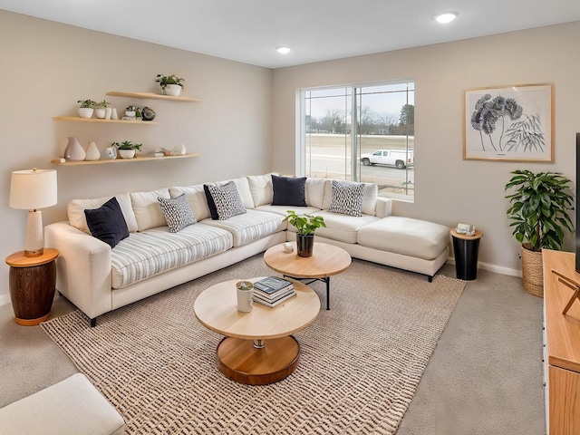 6706 376th St, North Branch, MN 55056 - carpeted living room featuring recessed lighting