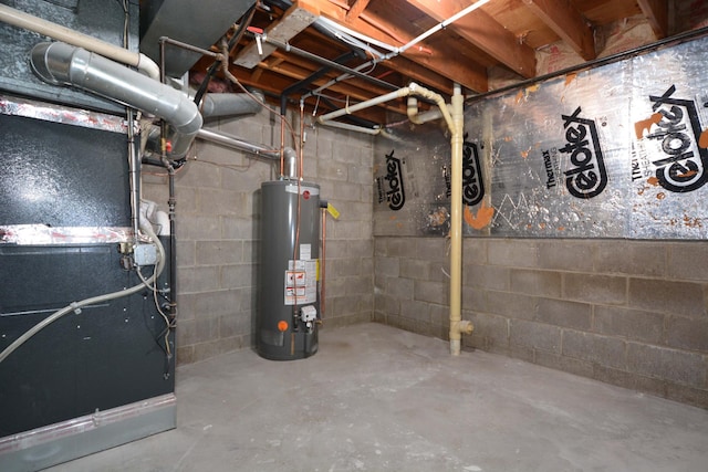 10419 Goldenrod St NW, Coon Rapids, MN 55448 - unfinished basement with water heater and heating unit