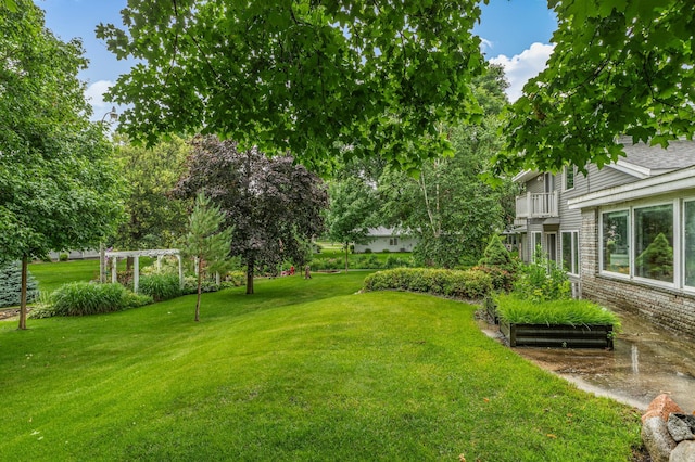 213 2nd St N, Cold Spring, MN 56320 - view of grassy yard featuring a pergola