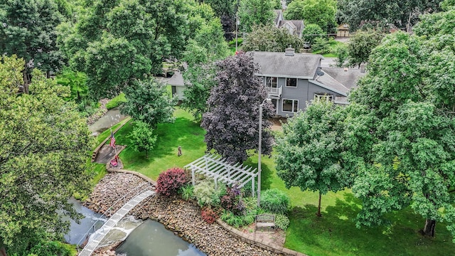 213 2nd St N, Cold Spring, MN 56320 - view from above of property featuring a tree filled landscape