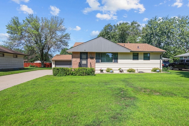 5913 Zenith Ave N, Brooklyn Center, MN 55429 - ranch-style house featuring a garage and brick siding