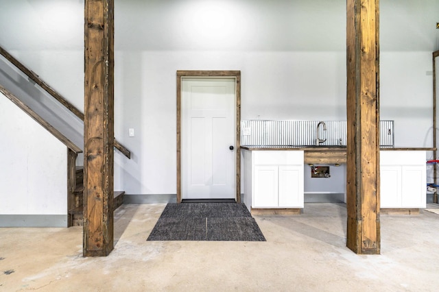 41565 Thunder Rd, Clitherall, MN 56524 - entrance foyer with concrete floors and stairs