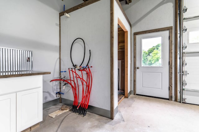 41565 Thunder Rd, Clitherall, MN 56524 - interior space featuring unfinished concrete floors and plenty of natural light