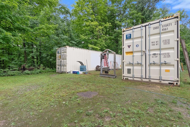 608 Round Lake Ave, Georgetown Twp, WI 54853 - view of yard with a storage shed