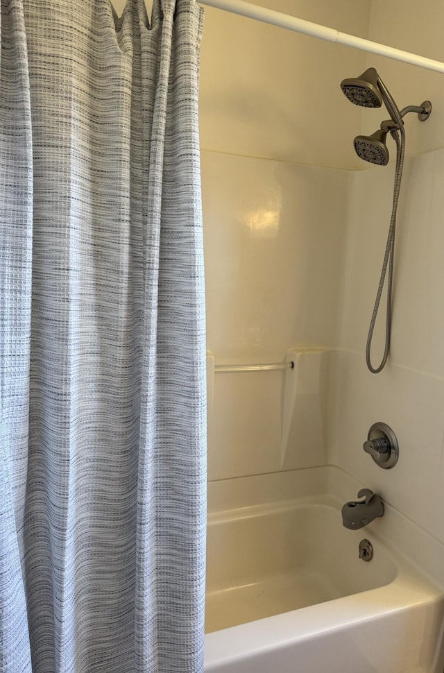 74194 415th St, South Branch Twp, MN 56081 - bathroom with shower / bathtub combination with curtain