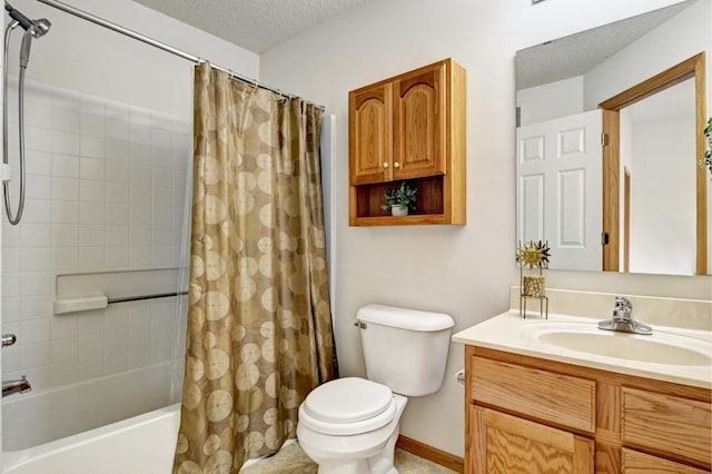 11307 Chisholm Cir NE Unit C, Blaine, MN 55449 - bathroom featuring vanity, a textured ceiling, and shower / bath combo