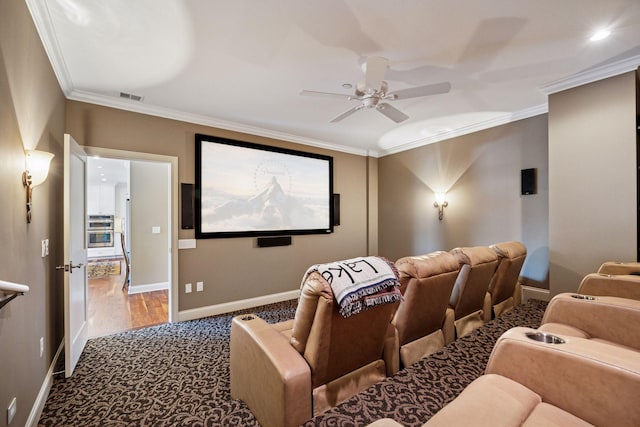 875 Lake St N Unit 318, Wayzata, MN 55391 - home theater with ceiling fan and crown molding
