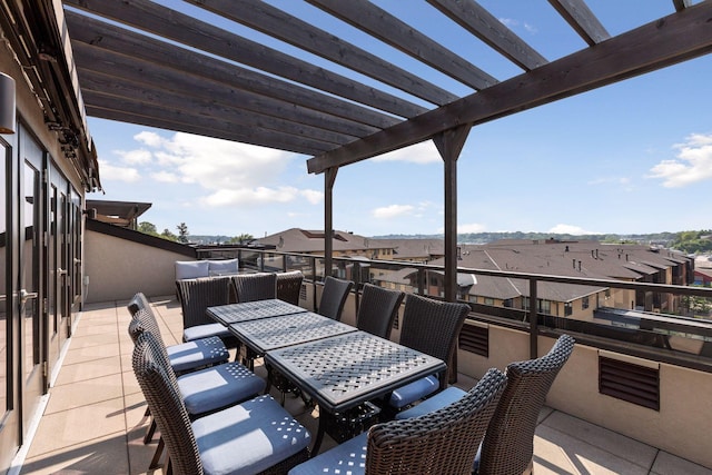 875 Lake St N Unit 318, Wayzata, MN 55391 - patio / terrace featuring a pergola, a residential view, and outdoor dining space