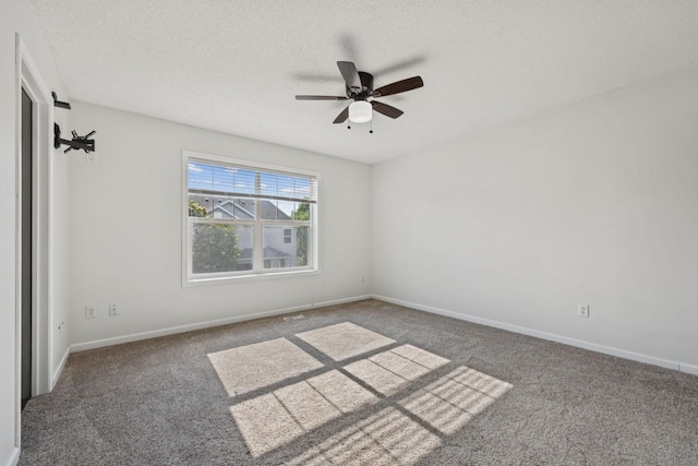 12651 8th Ave S, Zimmerman, MN 55398 - empty room with carpet, a ceiling fan, and a textured ceiling