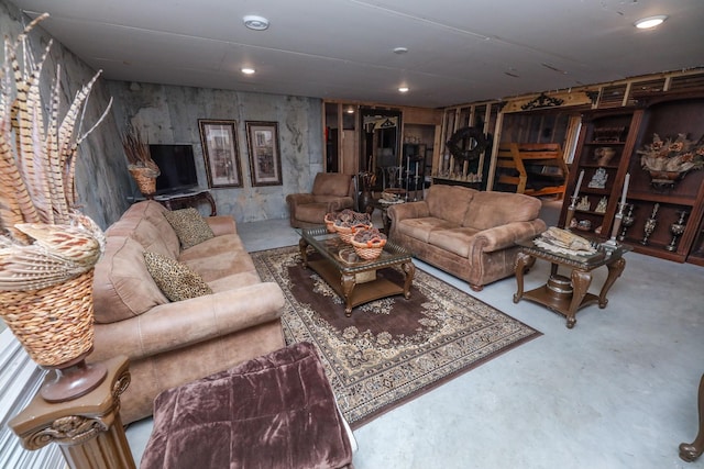 915 Darling Dr NW, Alexandria, MN 56308 - living area with concrete floors and recessed lighting