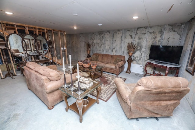 915 Darling Dr NW, Alexandria, MN 56308 - living room with concrete flooring